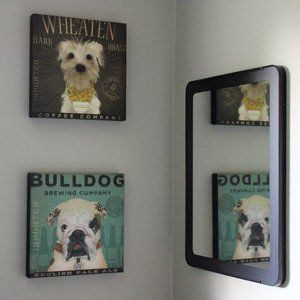 Bull Dog and  Wheaten Canva - Wall Decor Set